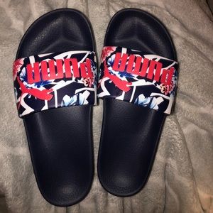 Puma slides, size 9, only worn a few times